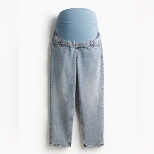 H&M Mama Straight Ankle Jean in Light Wash, Sz M